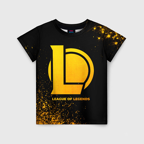 Детская футболка League of Legends - gold gradient / 3D-принт – фото 1