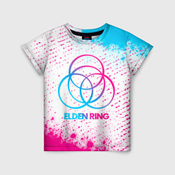 Футболка детская Elden Ring neon gradient style, цвет: 3D-принт