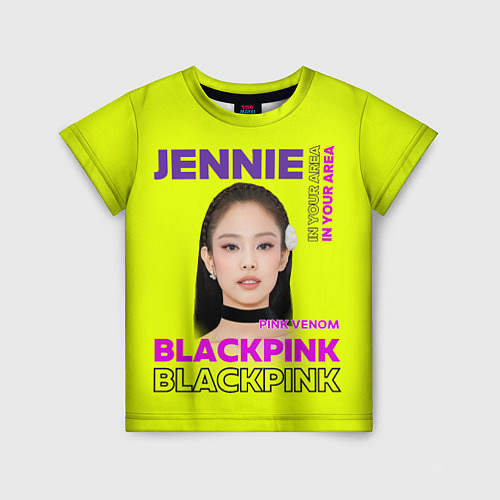 Детская футболка Jennie - певица Blackpink / 3D-принт – фото 1