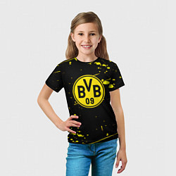 Футболка детская Borussia yellow splash, цвет: 3D-принт — фото 2