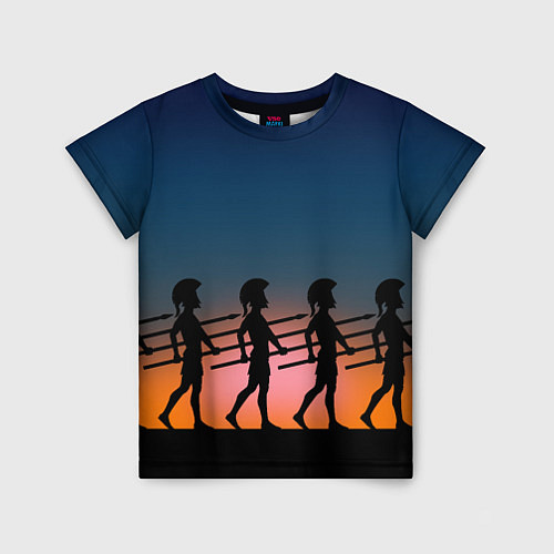 Детская футболка Греческий закат / 3D-принт – фото 1
