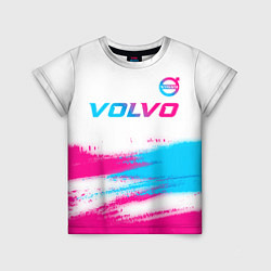 Детская футболка Volvo neon gradient style посередине