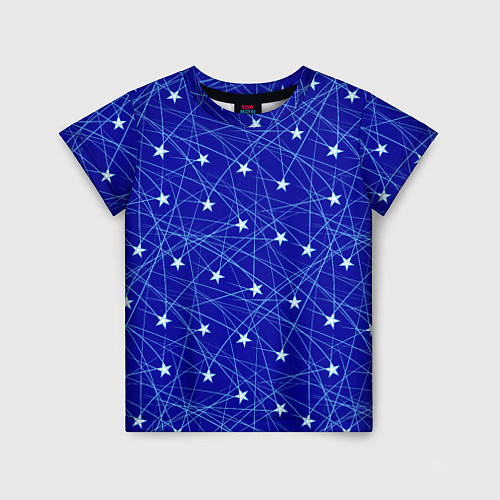 Детская футболка Звездопад на синем / 3D-принт – фото 1