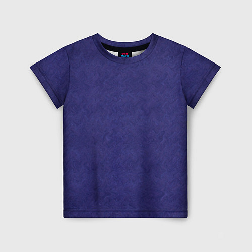 Детская футболка Фиолетовая текстура волнистый мех / 3D-принт – фото 1