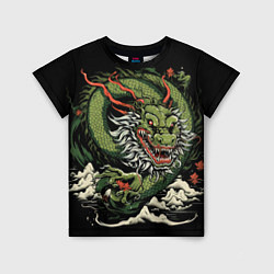 Детская футболка Символ года зеленый дракон