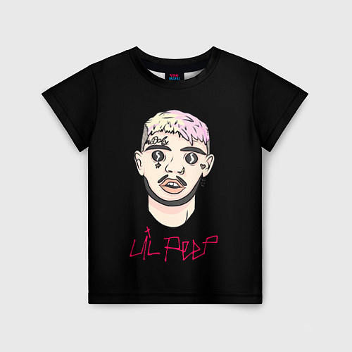 Детская футболка Lil Peep rap music / 3D-принт – фото 1