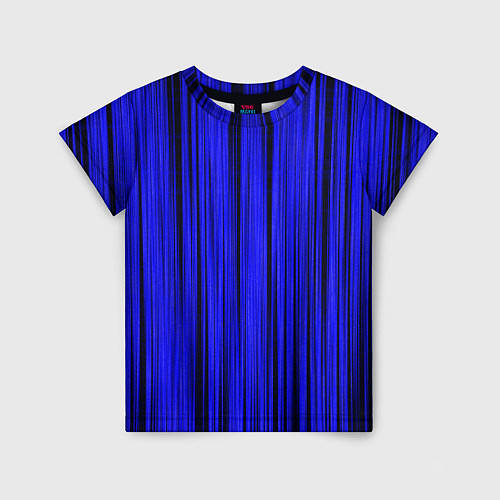 Детская футболка Абстрактные полосы ультрамарин / 3D-принт – фото 1
