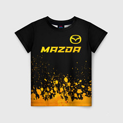 Детская футболка Mazda - gold gradient посередине