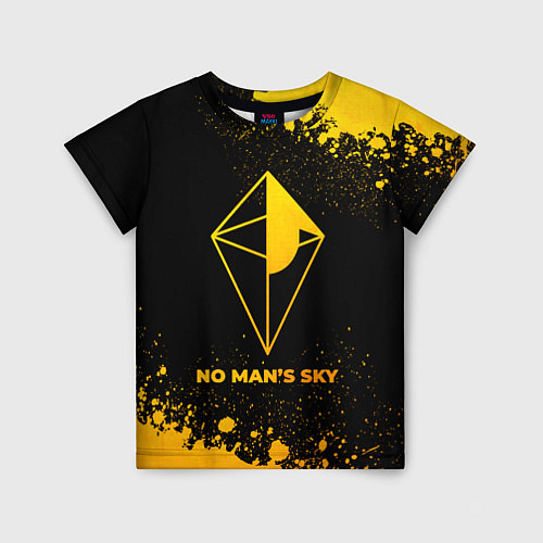 Детская футболка No Mans Sky - gold gradient / 3D-принт – фото 1