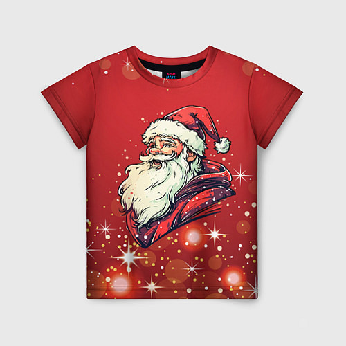 Детская футболка Улыбчивый Санта / 3D-принт – фото 1