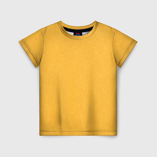 Детская футболка Жёлтый однотонный текстура / 3D-принт – фото 1