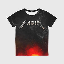 Детская футболка Вадим в стиле Металлика - огонь и искры