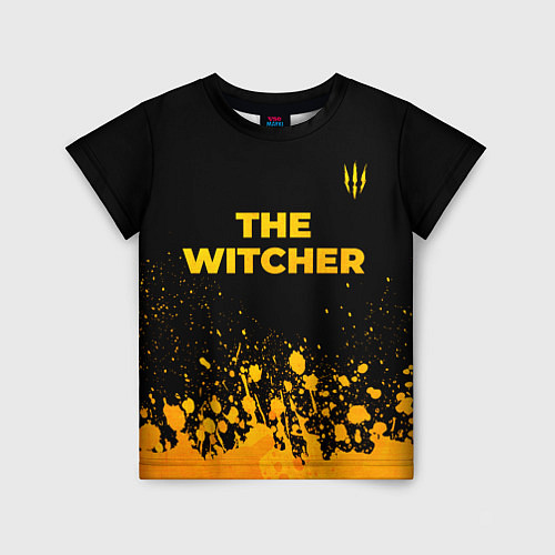 Детская футболка The Witcher - gold gradient посередине / 3D-принт – фото 1