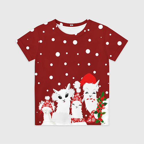 Детская футболка Семья ламы / 3D-принт – фото 1