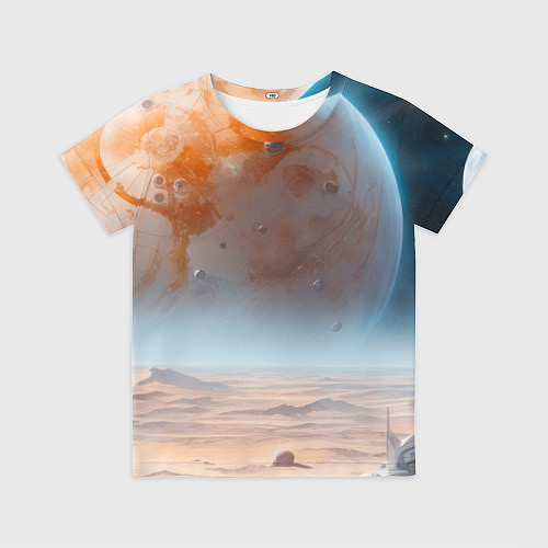 Детская футболка Космический марсианский пейзаж / 3D-принт – фото 1