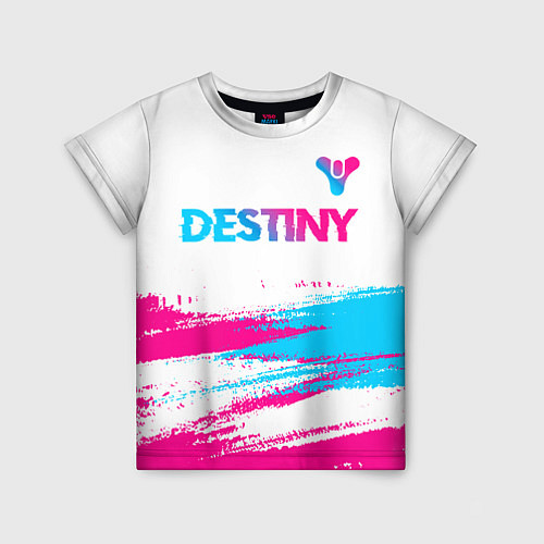Детская футболка Destiny neon gradient style посередине / 3D-принт – фото 1