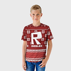 Футболка детская Roblox christmas sweater, цвет: 3D-принт — фото 2