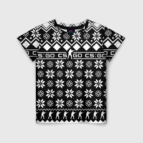 Детская футболка CS GO christmas sweater / 3D-принт – фото 1