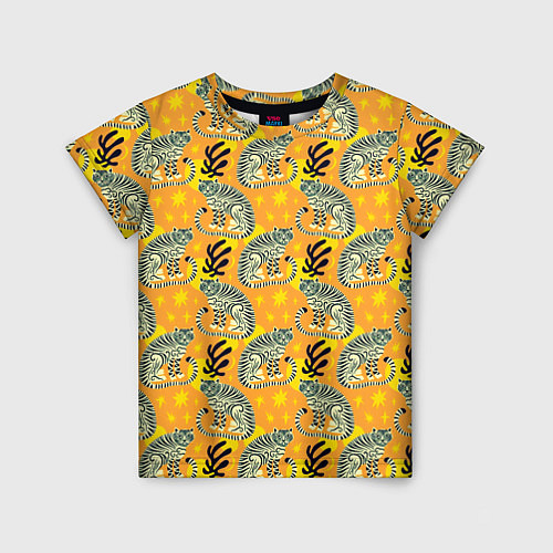 Детская футболка Азиатские тигры / 3D-принт – фото 1