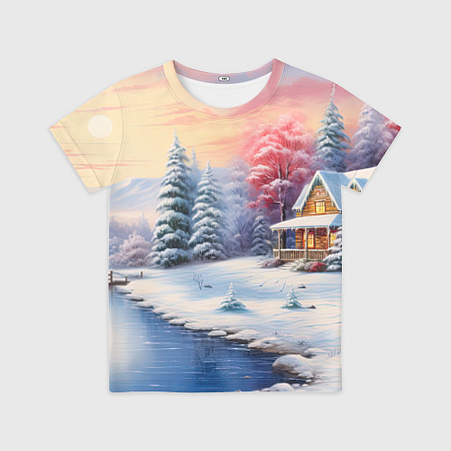 Детская футболка Сказочная метель подарков / 3D-принт – фото 1