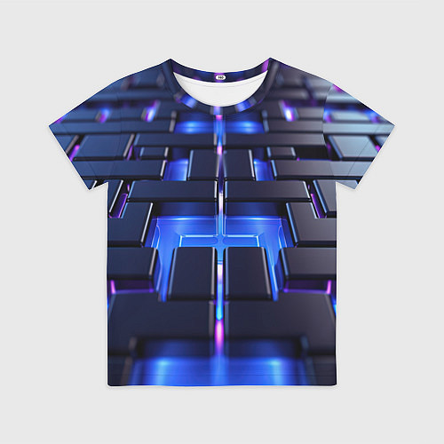 Детская футболка Плиты абстракции / 3D-принт – фото 1