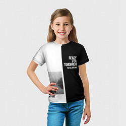 Футболка детская Чёрно белый Stay always close be a guide мечты, цвет: 3D-принт — фото 2