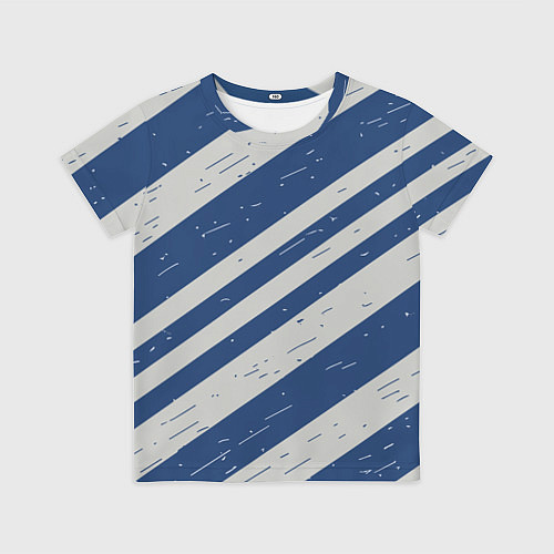 Детская футболка Сине-белый шик / 3D-принт – фото 1