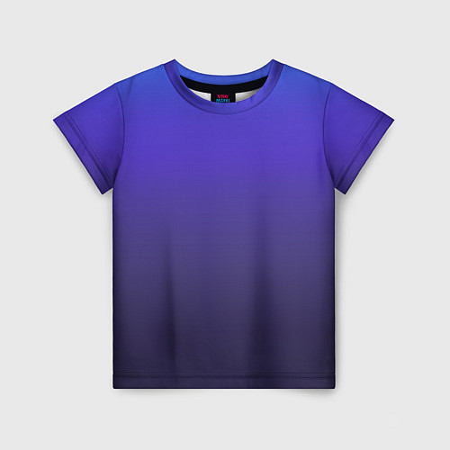 Детская футболка Градиент фиолетово голубой / 3D-принт – фото 1