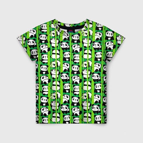 Детская футболка Мишки панда мультяшные / 3D-принт – фото 1