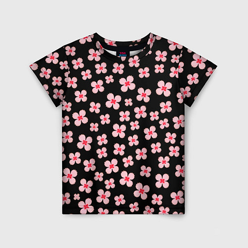 Детская футболка Pink clover / 3D-принт – фото 1