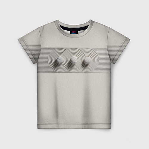 Детская футболка Сад камней: многоточие / 3D-принт – фото 1