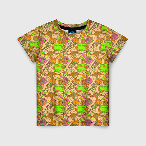 Детская футболка Морские обитатели рыбы / 3D-принт – фото 1