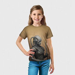 Футболка детская Биомеханический андроид, цвет: 3D-принт — фото 2