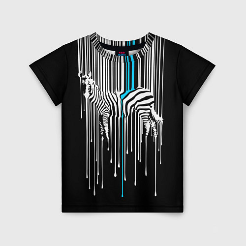 Детская футболка Штрихкод зебра / 3D-принт – фото 1