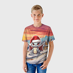 Футболка детская Символ года 2024 милый дракон, цвет: 3D-принт — фото 2