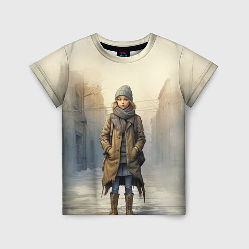 Детская футболка Юная путешественница / 3D-принт – фото 1