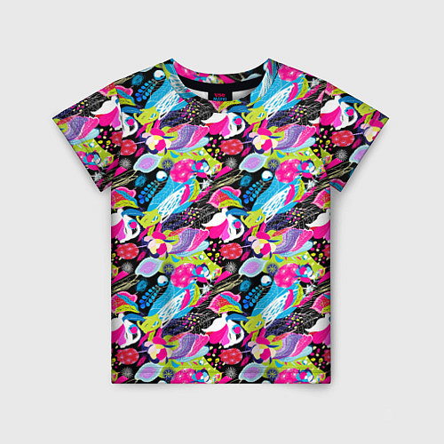 Детская футболка Цветочный листопад / 3D-принт – фото 1