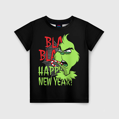 Детская футболка Grinch - happy New Year / 3D-принт – фото 1