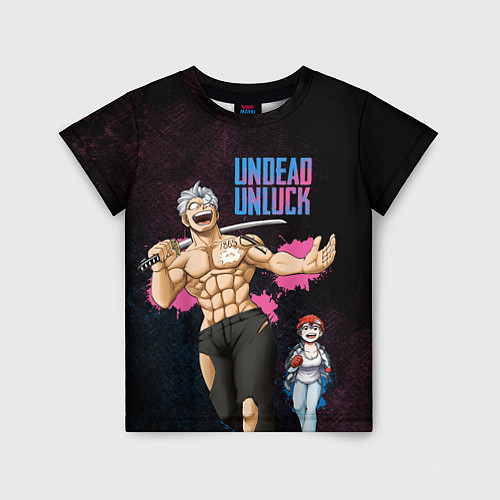 Детская футболка Undead Unluck - Fuuko and Andy / 3D-принт – фото 1