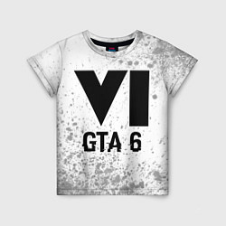 Детская футболка GTA 6 glitch на светлом фоне