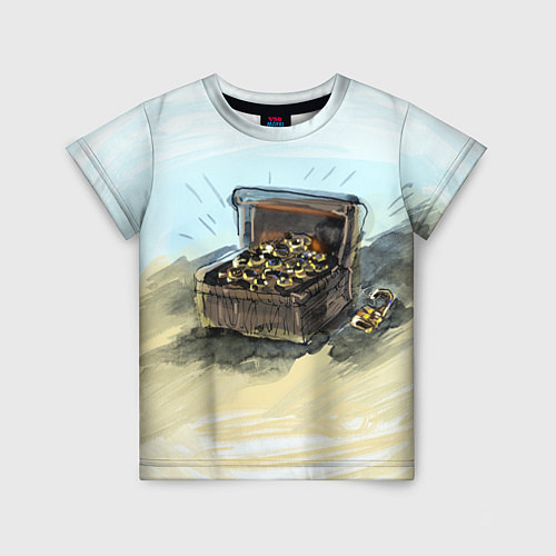 Детская футболка Сундук с сокровищами / 3D-принт – фото 1
