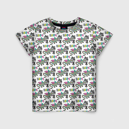 Детская футболка Паттерн детский со Змеем Горынычем / 3D-принт – фото 1