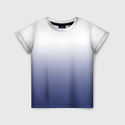 Детская футболка Туманный градиент бело-синий