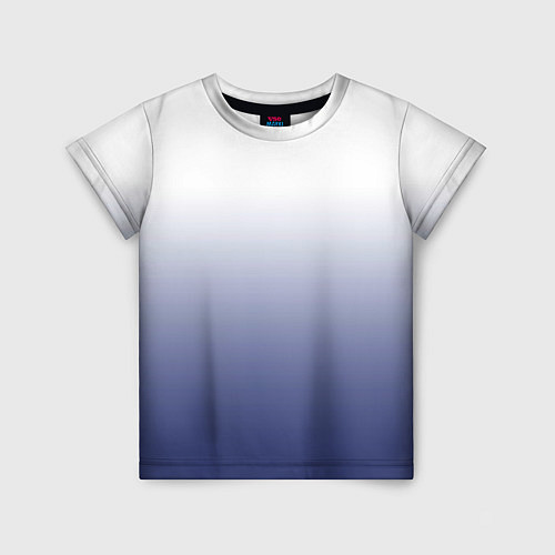 Детская футболка Туманный градиент бело-синий / 3D-принт – фото 1