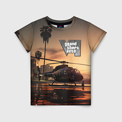 Детская футболка GTA 6 вертолет
