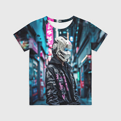 Детская футболка Тинейджер в кибернетическом шлеме