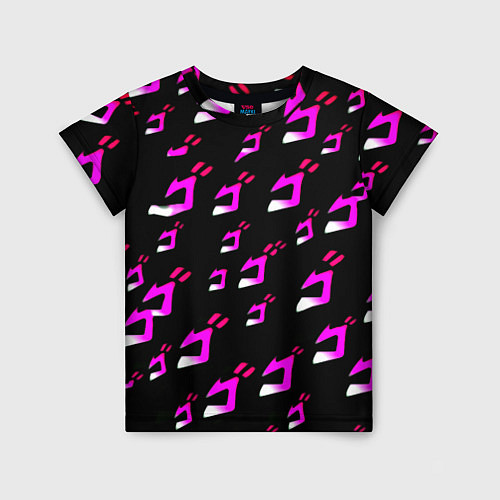 Детская футболка JoJos Bizarre neon pattern logo / 3D-принт – фото 1