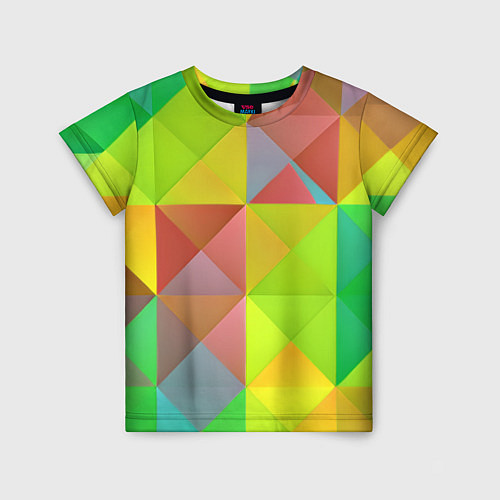 Детская футболка Разноцветные фигуры / 3D-принт – фото 1