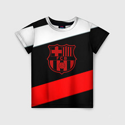 Футболка детская Barcelona stripes sport, цвет: 3D-принт
