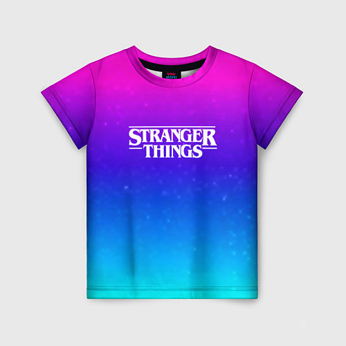 Детская футболка Stranger Things gradient colors / 3D-принт – фото 1